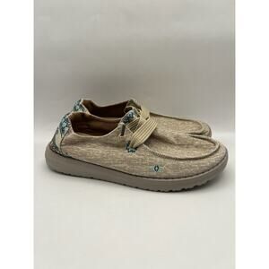 Hey Dude Flora Embroidered Slip On Shoes Women Size 7